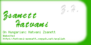 zsanett hatvani business card